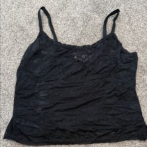 Pink Victoria Sevret Black Lace Camisole Top